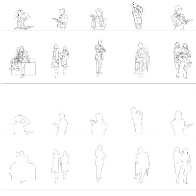 商业人物CAD图库