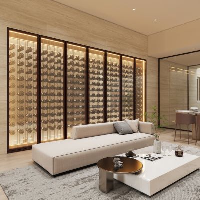 不锈钢实木红酒窖冷藏室恒温室恒温柜展示柜冷藏柜红酒酒窖