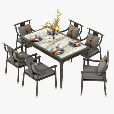 新中式餐桌椅组合