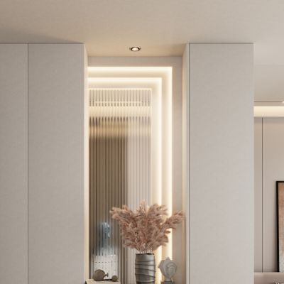 意式 奶油 轻奢风 斯卡帕 叠级 入户 端景 玄关