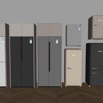 现代冰箱 美的冰箱 冰箱柜 迷你冰箱 双开门冰箱 零嵌入冰箱