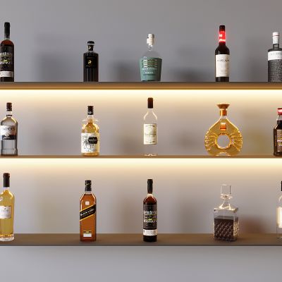现代酒水酒架 红酒洋酒置物架 酒水酒瓶