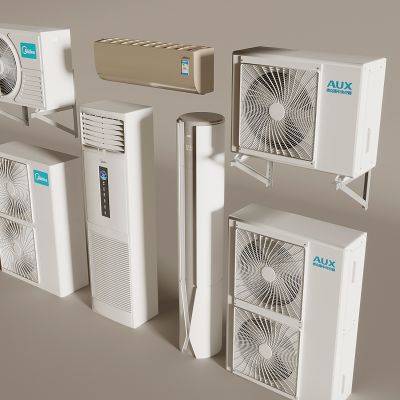 现代空调 立式圆柱空调 墙挂式空调 壁挂式空调 空调外机 