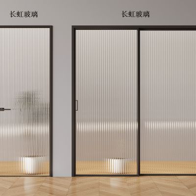 现代长虹玻璃厨卫单开门 长虹玻璃推拉门 厨房移门3D模型