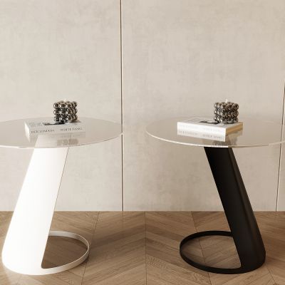 现代边几 圆几 大理石台面圆几