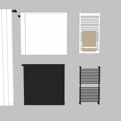现代暖气片 取暖片 散热片 电加热毛巾架
