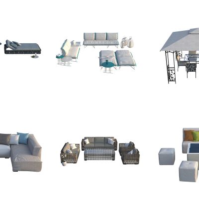 户外休闲沙发 户外餐桌 沙发茶几组合