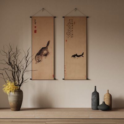 新中式装饰画 卷轴画