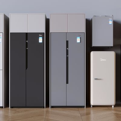 现代冰箱 美的冰箱 冰箱柜 迷你冰箱 双开门冰箱 零嵌入冰箱