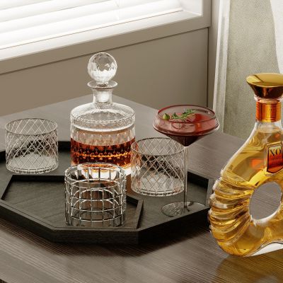 红酒 酒瓶 洋酒 酒具用品 酒水 酒瓶摆件 托盘