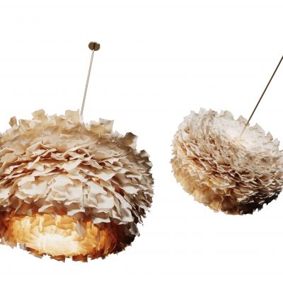 现代吊灯 羽毛吊灯 毛绒绒吊灯 侘寂吊灯