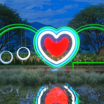 现代网红爱情打卡景观小品