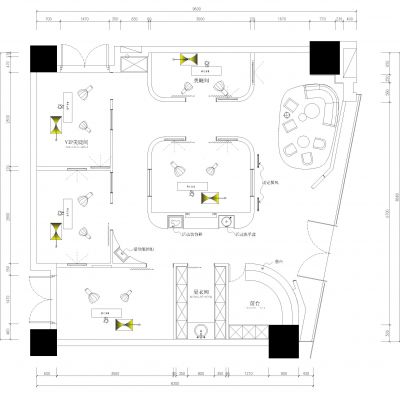 网红直播间CAD平面图