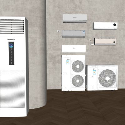 现代空调 立式空调 空调外机 墙挂式空调 圆柱空调
