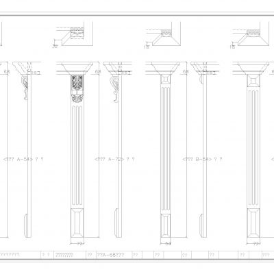 木罗马柱CAD模块