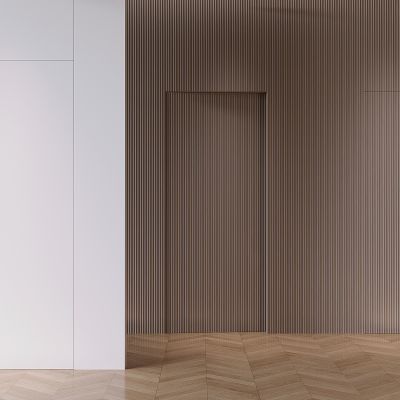 现代隐形门 单开门 格栅隐形门 平开门