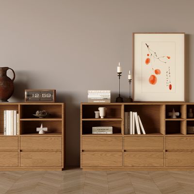 中古风书柜 落地书柜 书本书籍 装饰画 装饰书柜置物柜储物柜