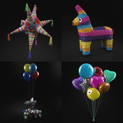   聚会party道具 气球 聚会装饰品3D模型