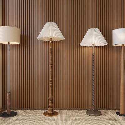 侘寂风落地灯 中古风落地灯组合 客厅卧室创意落地灯