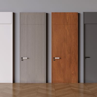 现代通顶单开门 室内通顶平开门 中古风卧室单开门 奶油风通顶门