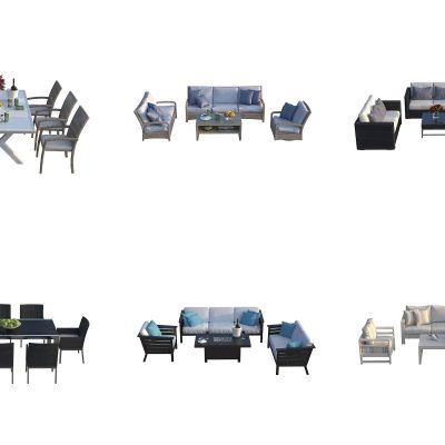 户外休闲沙发 户外餐桌 沙发茶几组合