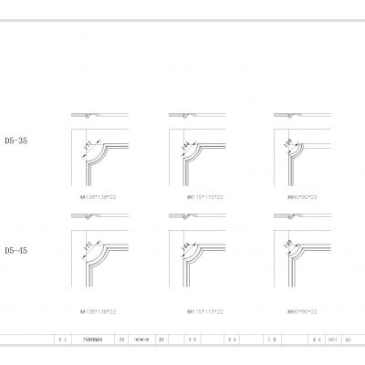 墙板角块弧形CAD
