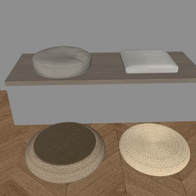 新中式布艺坐垫 蒲团坐垫 藤编蒲团软垫 榻榻米垫子