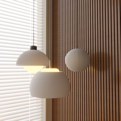 奶油风小吊灯 床头装饰吊灯 氛围吊灯 球形半圆形吊灯