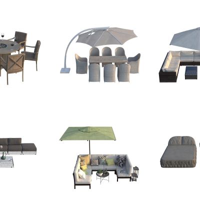 户外休闲沙发 户外餐桌 沙发茶几组合