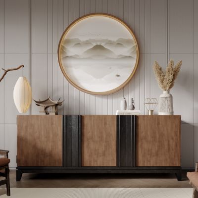 中式玄关柜 餐边柜 装饰柜 边柜 装饰摆件