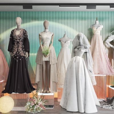 现代婚纱模特组合