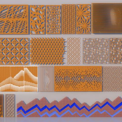 现代冲孔板 穿孔板景墙