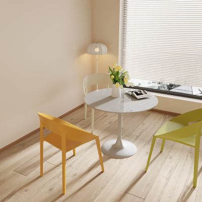 现代休闲桌椅组合 洽谈桌椅 落地台灯 花瓶花艺 百叶窗帘