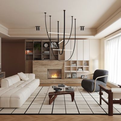 侘寂中古风客厅