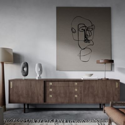 侘寂中古玄关柜 餐边柜 装饰柜 边柜 装饰摆件