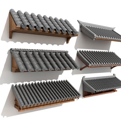 中式 古建 雨棚 雨搭 坡顶