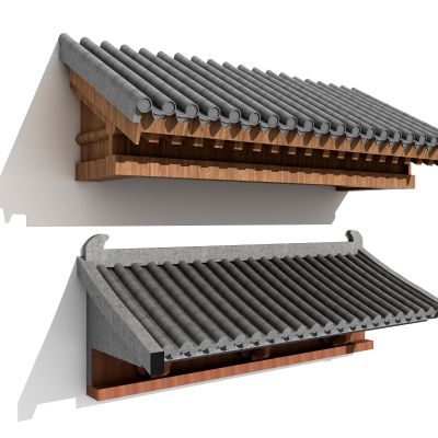 中式 古建 雨棚 雨搭 坡顶