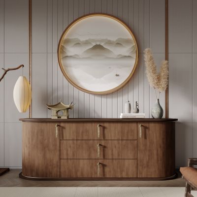 中式玄关柜 餐边柜 装饰柜 边柜 装饰摆件