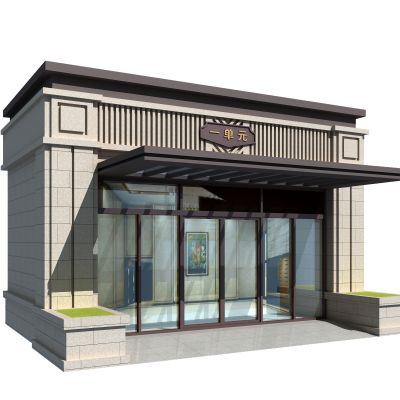 住宅 入户门 门厅 入口3D模型