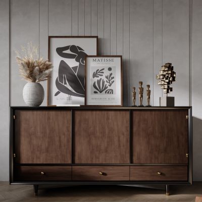 侘寂中古玄关柜 餐边柜 装饰柜 边柜 装饰摆件