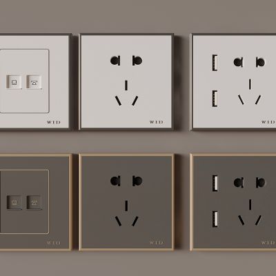 现代插座 智能嵌入式插座 插座面板