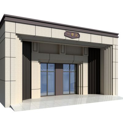住宅 入户门 门厅 入口3D模型