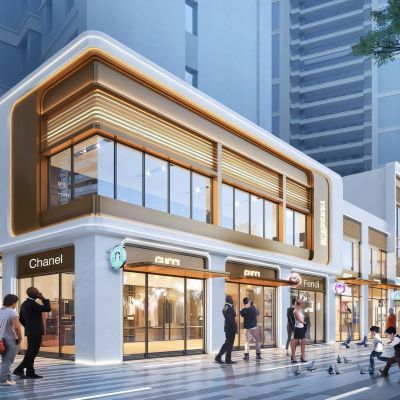 现代商业街 沿街商业