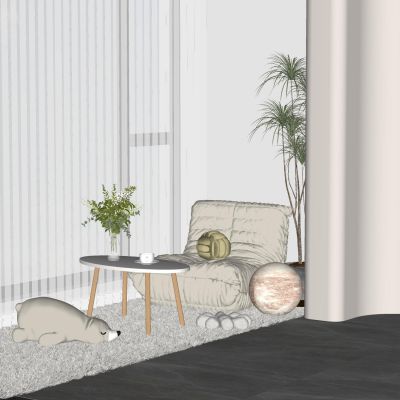 现代休闲椅单人椅单人沙发休闲桌椅组合懒人沙发