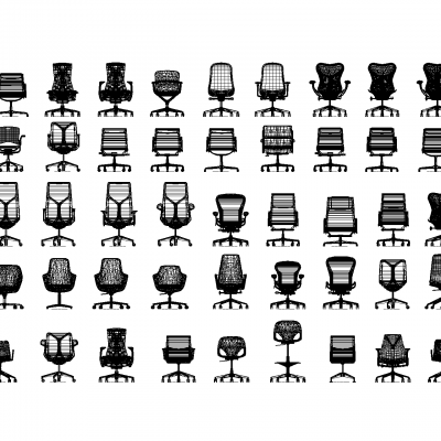 办公椅3D模型cad