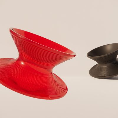 现代休闲椅陀螺椅单人椅透明亚克力座椅