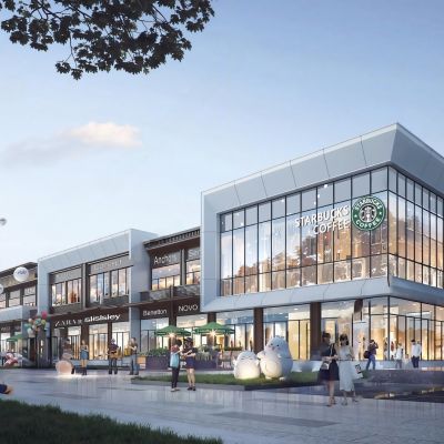 现代商业街_商业裙房