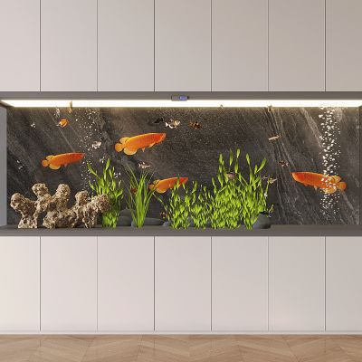 现代鱼缸 观赏鱼缸 水族箱 玻璃鱼缸