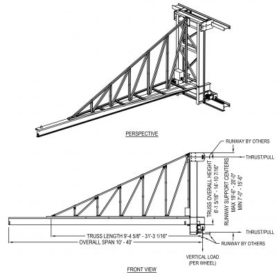 壁动臂起重机钢架