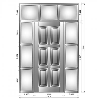 玻璃包边的入口门
